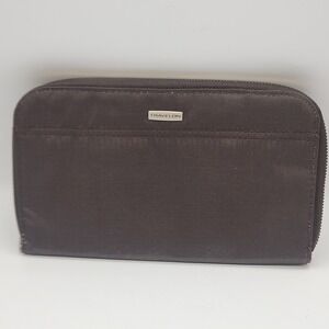 Travelon Zip Around Travel Wallet Organizer Brown Passport Holder